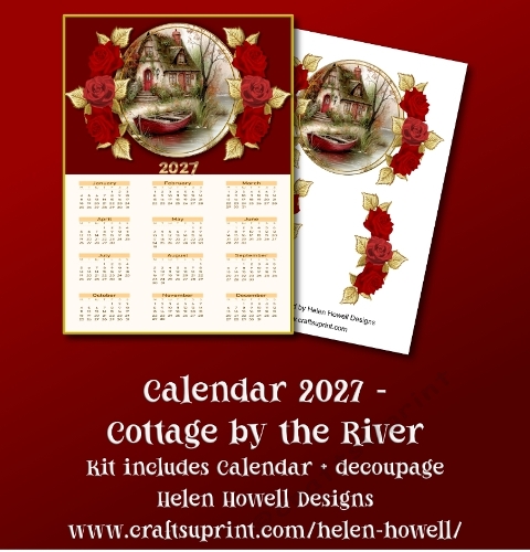 Calendar 2027 - Cottage by the River 