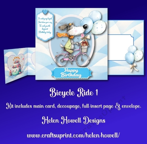 Bicycle Ride 1 - This card is suitable for both male/female/adult/child