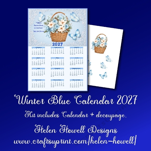 Winter Blue Calendar 2027