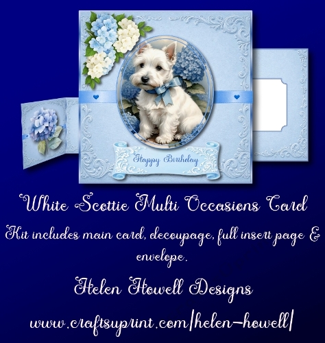 White Scottie - Multi Occasions Card 