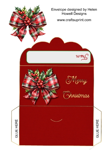 Merry Christmas Bow Money Envelope. 3