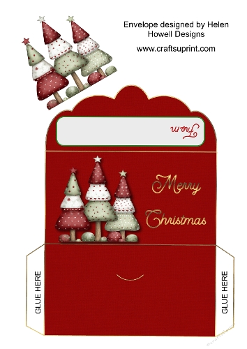 Merry Christmas Trees Money Envelope. 4