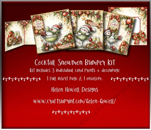 Cocktail Snowmen  Triple Kit