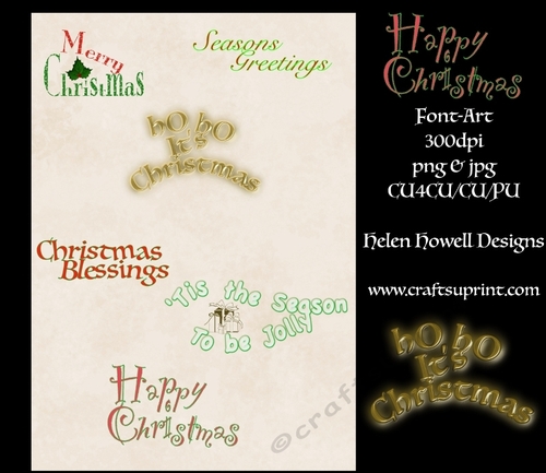 Christmas Various Font-Art