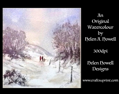Original Watercolour Painting - Winter Walk