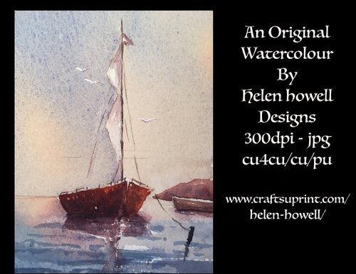 Watercolour Painting - Boat 