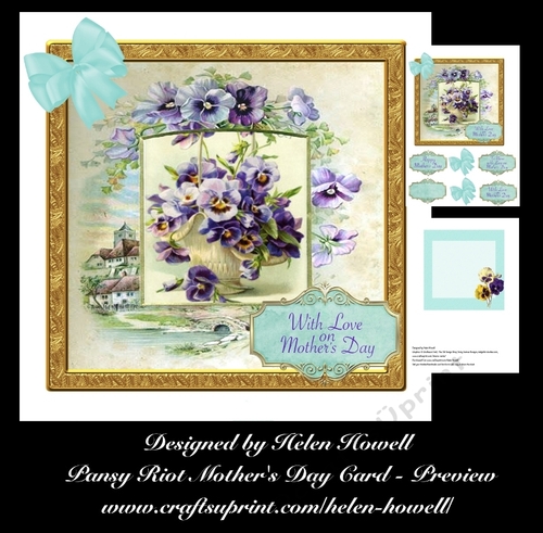 Pansy Riot - Mothers Day Card - Vintage