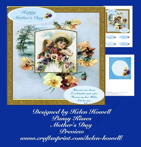 Pansy Kisses - Mothers Day - Vintage