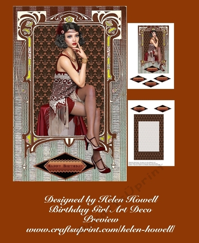 Birthday Girl Art Deco