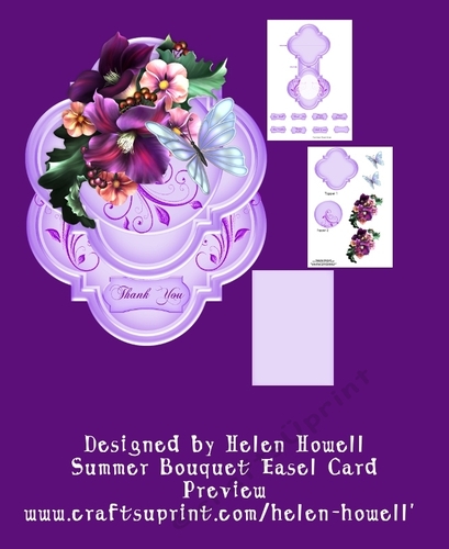 Summer Bouquet Easel Card - Various Occasions