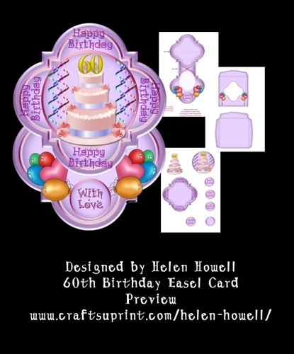 60th Birthday Easel Card