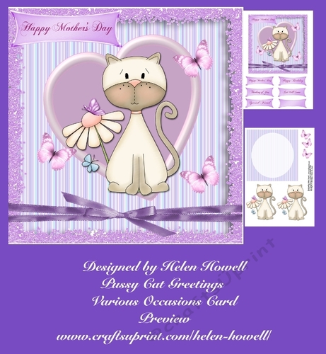 Pussy Cat Greetings - Various Occasions Card