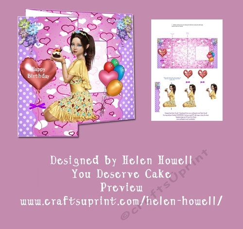 You Deserve Cake - No Hole Fold Card