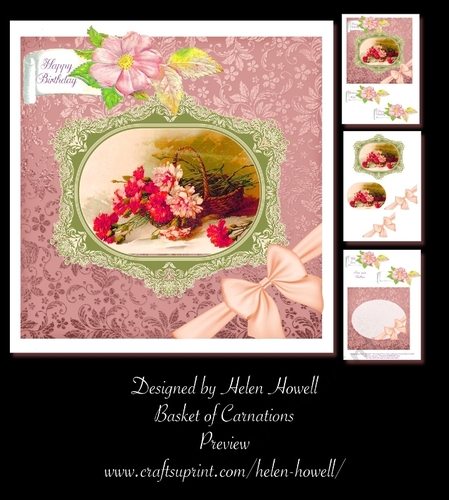Basket of Carnations