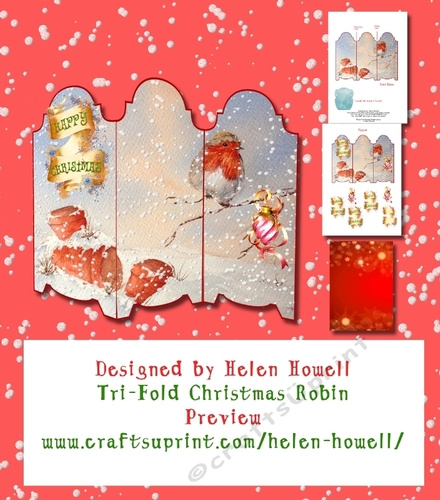 Tri-Fold Christmas Robin
