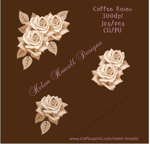 Coffee Roses - Decoupage Kit