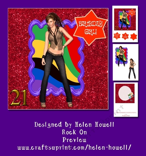 Rock On - 21st Birthday Card