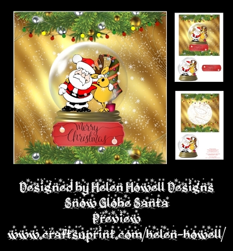 Snow Globe Santa & Friend