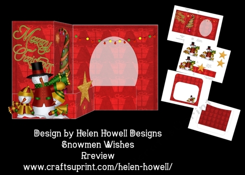 Snowmen Wishes - Z-fold Card