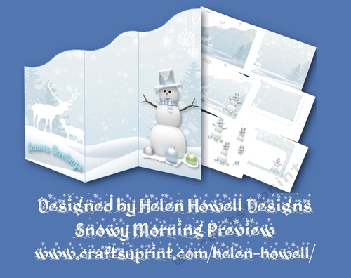 Snowy Morning 2 - Tri Fold Card