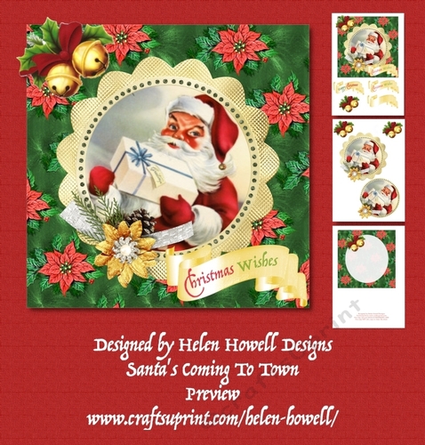 Santas Coming To Town - Vintage