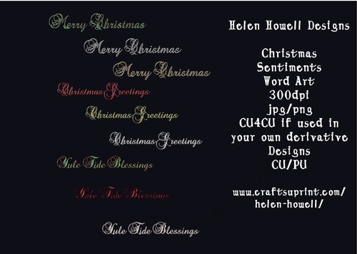 Christmas Word Art 2a