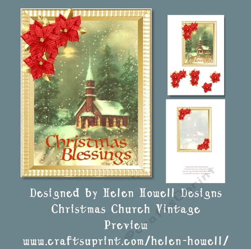 Christmas Church Vintage