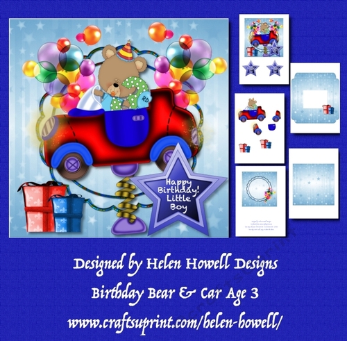 Birthday Bear & Car Age 3