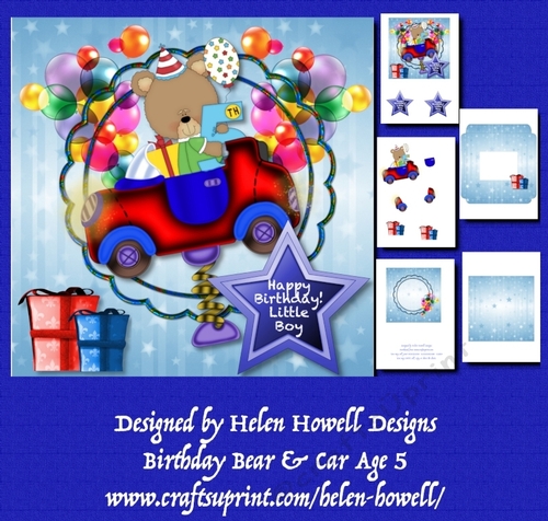 Birthday Bear & Car Age 5