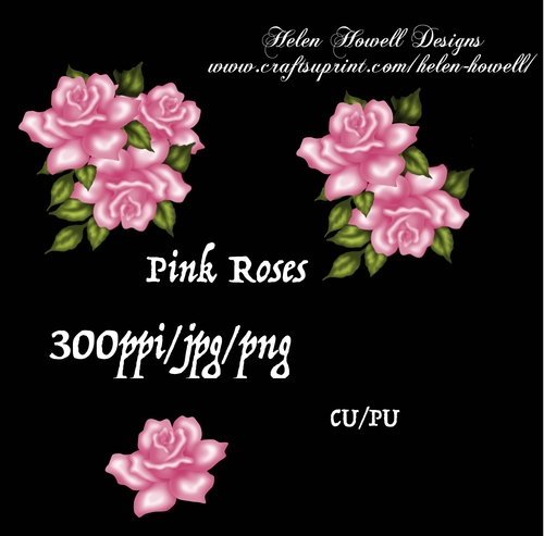 Pink Roses Decoupage Kit