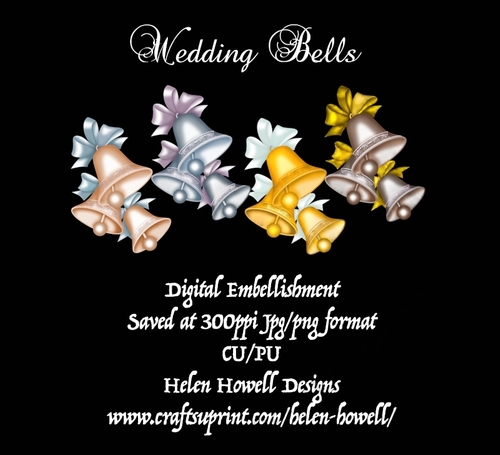 Wedding Bells - Digital Embellishments 