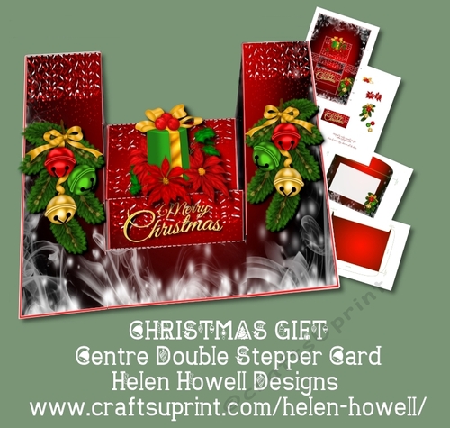 Christmas Gift - Centre Double Stepper Card