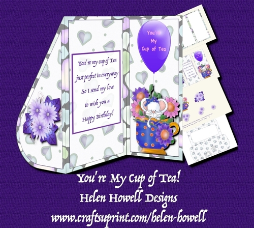 Youre My Cup of Tea! Tear Drop Tri Fold Card