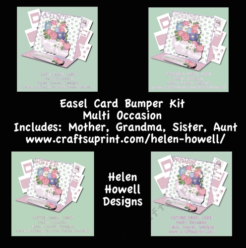 Easel Card Bumper Kit, for Mother, Grandma, Sister, Aunt - Multi Occasion