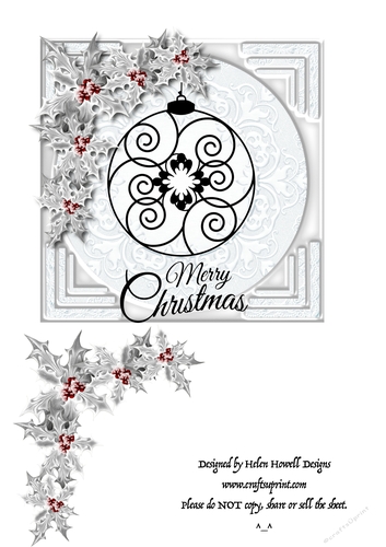 Black & White Christmas - Topper 