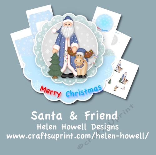 Santa & Friend - Rocker Card
