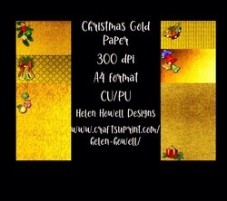 Christmas Gold Papers