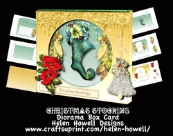 Christmas Stocking Diorama Box Card 