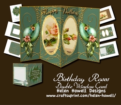 Birthday Roses - Double Window Card