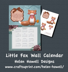 Little Fox Wall Calendar 2020