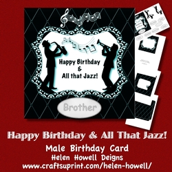 Happy Birthday & All That Jazz - Male Birthday Card 
