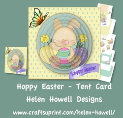Hoppy Easter - Pyramage Tent Card