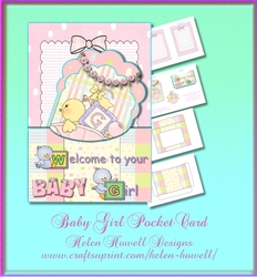 Baby Girl Pocket Card