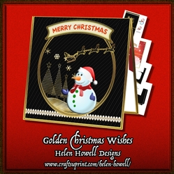 Golden Christmas Wishes - Tent Card