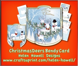 Chrsitmas Deers Bendy Card