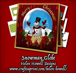 Snowman Globe - Tent Card