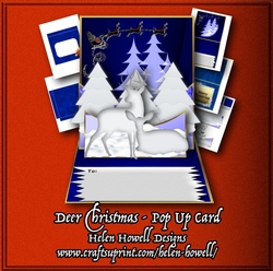 Deer Christmas - Pop Up Card