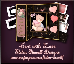 Sent with Love - Tri Shutter Card 