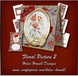 Floral Picture 2 - Tent Card - Multi Occasions Card