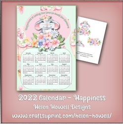 2022 Calendar - Happiness